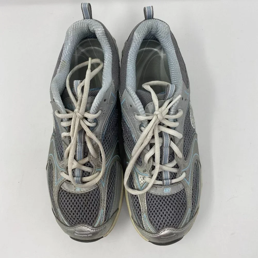 Vintage Y2k Skechers Shape Ups Silver Shimmer Toning Sneaker Shoes Women’s 9 - Picture 5 of 12